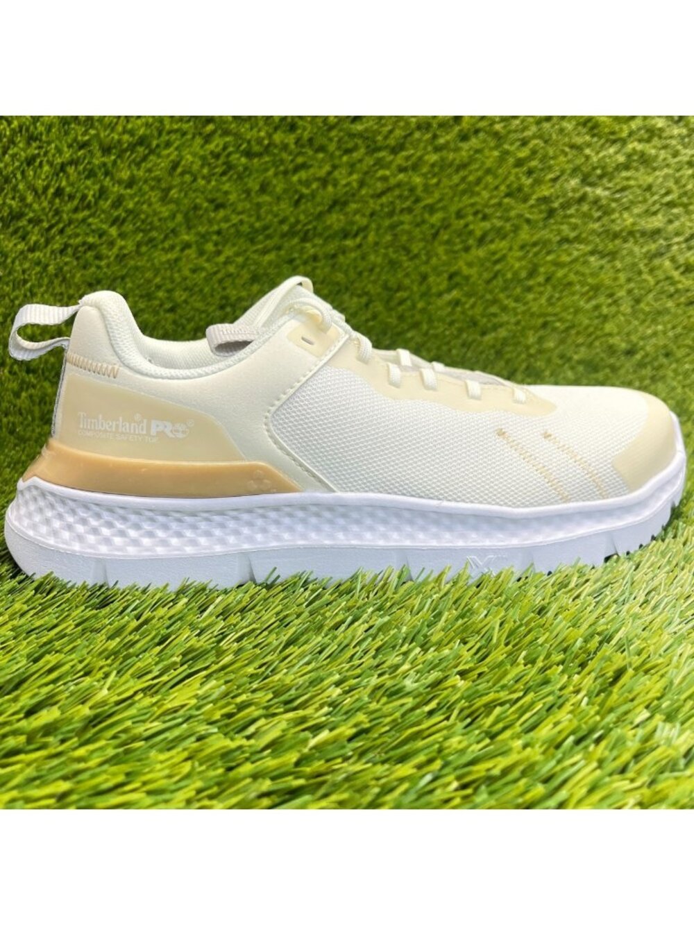 Timberland PRO Setra Knit Womens Size 8 Beige Composite Toe Safety Work‎ Shoes